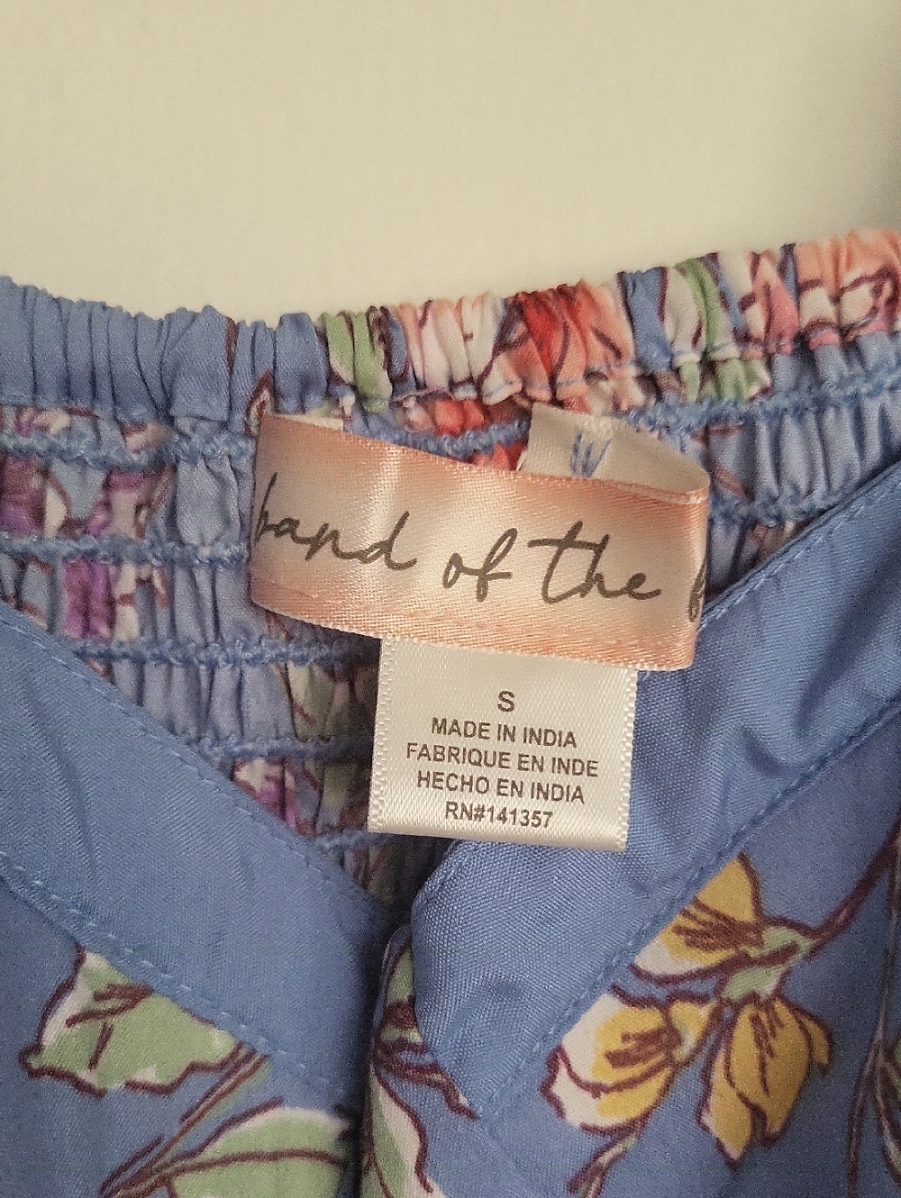 Band of the Free Blue Floral Mini Dress with Pockets, size Small - Picture 3 of 4
